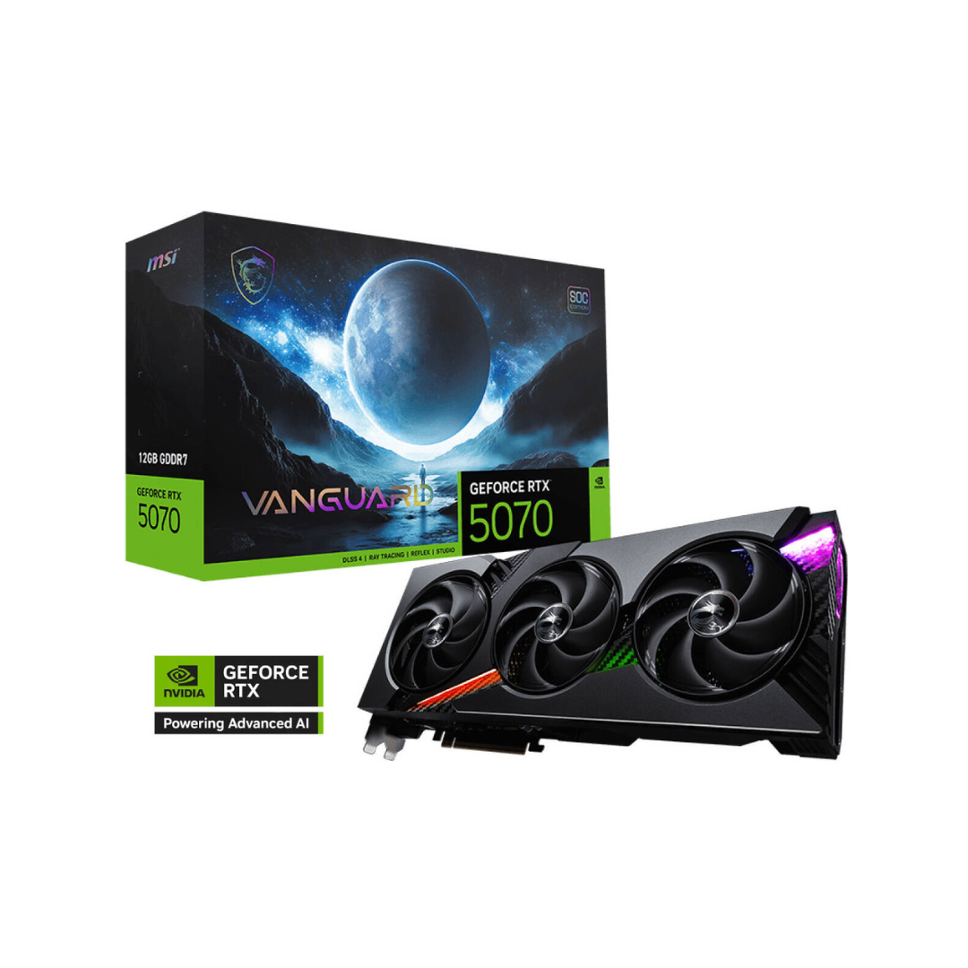 MSI GeForce RTX 5070 Vanguard SOC Edition – 12GB GDDR7, 192-bit